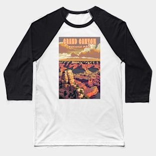 Grand Canyon National Park Vintage Travel Poster Baseball T-Shirt